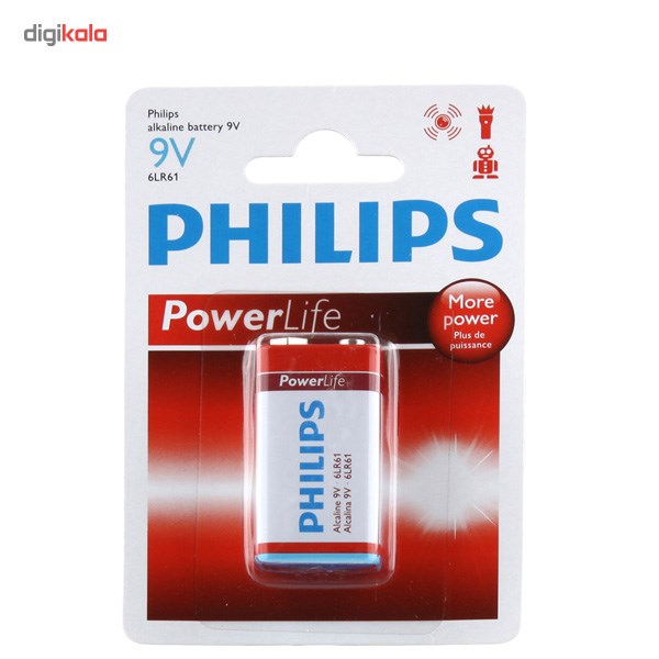باتری کتابی فیلیپس Power Alkaline 9V